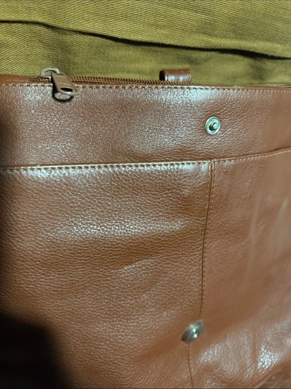 Keneth Cole New York brown Flap button bag Leather bag crossbody bag